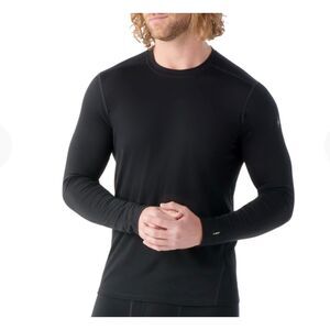 Men's Smartwool All-Season Merino 150 Base Layer Long Sleeve Shirt, Black, XXL